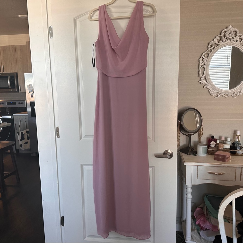 Rose pink long formal dress from ASOS